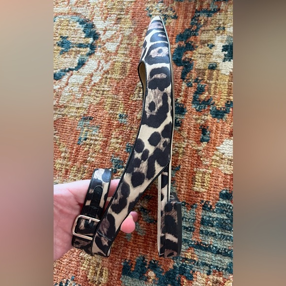 Satin Léopard Print JCrew J.Crew Pointed Toe Ballet Flats - Picture 3 of 6